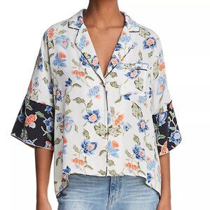 JOIE | desmonda 100% silk pajama-style floral blouse | size medium